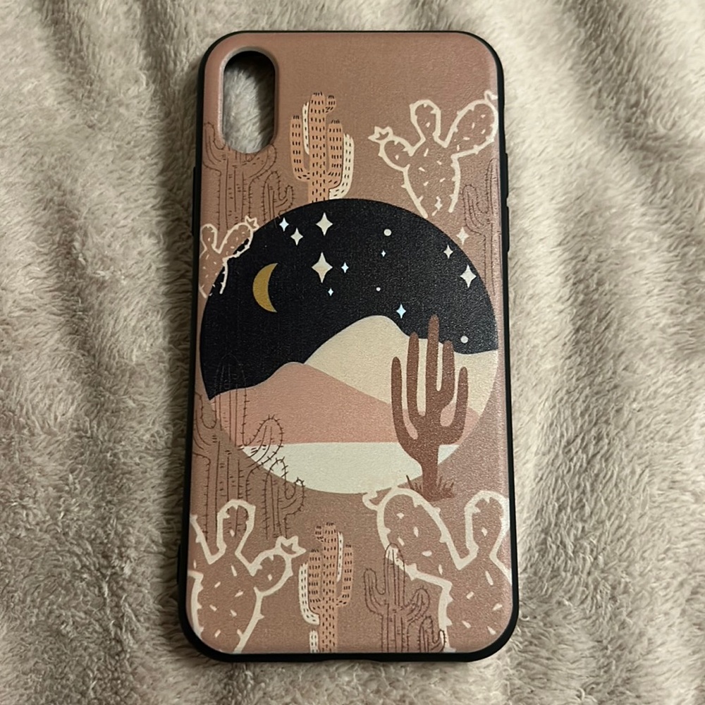 iPhone XS case never used super cute desert theme